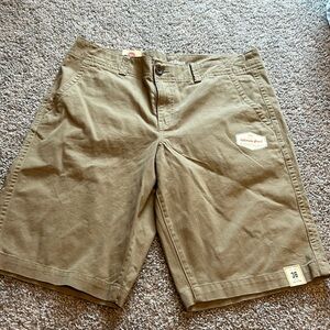 Flat Front tan shorts size 36